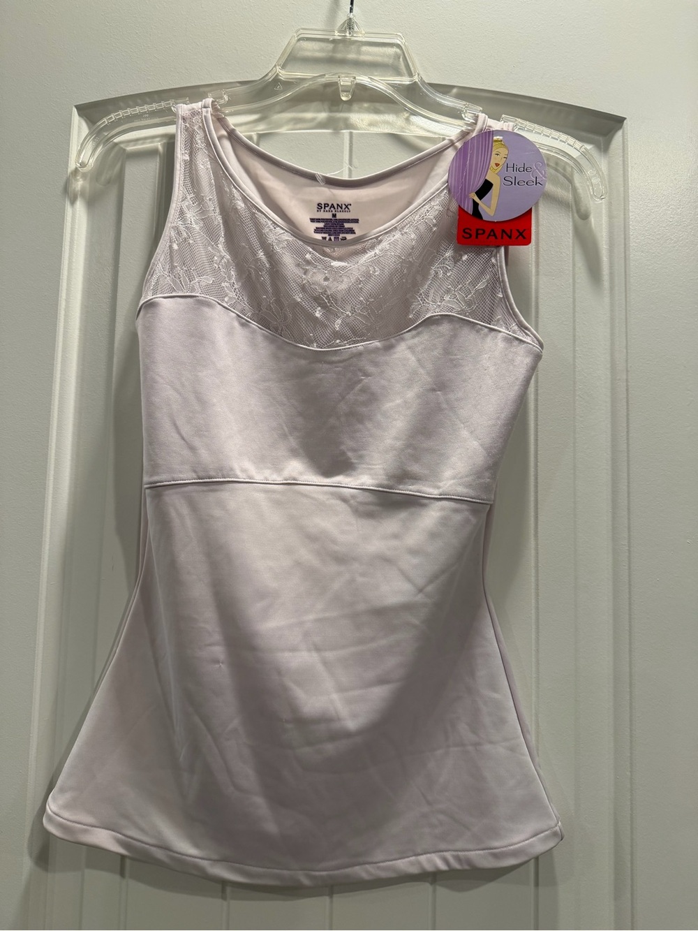 SPANX Lace Yoke Shaping Tank - Pale Pink